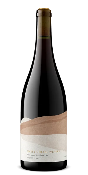 Bottle of Sweet Cheeks Winery 2022 Legacy Pinot Noir